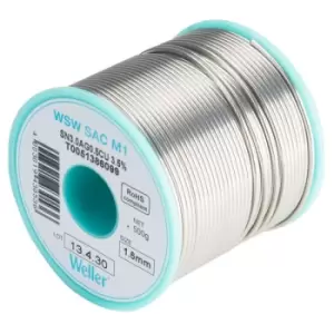 Weller T0051386099 Solder, 96.5/3/0.5, 217 Deg, 1.6Mm, 500G