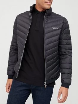 Armani Exchange Padded Down Fill Jacket Black Size 2XL Men