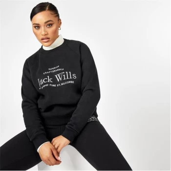 Jack Wills Hunston Graphic Crew Neck Sweatshirt - Black