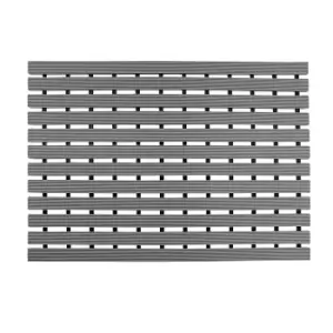 Oseasons Non-slip Slatted Shower Mat In Grey