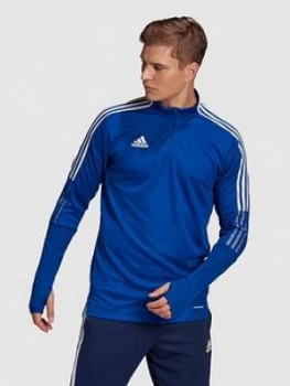 adidas Mens Tiro 21 Training Top, Blue Size M Men