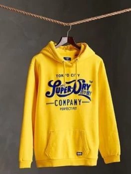 Superdry Limited Edition Graphic Oversized Hoodie, Yellow, Size M/L, Women