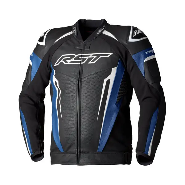 RST Tractech Evo 5 Leather Jacket Blue Black White Size 50