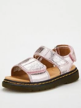 Dr Martens Girls Metallic Romi Sandal - Pink