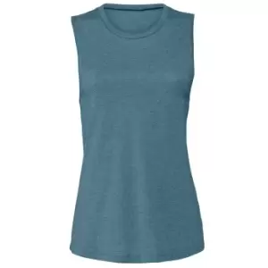 Bella + Canvas Womens/Ladies Muscle Jersey Tank Top (S) (Deep Teal Heather)