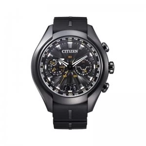 Citizen Eco-Drive Satellite Wave Mens Urethane Strap Watch CC1075-05E - Black