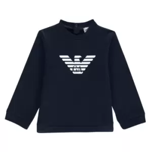 Emporio Armani Logo Printed Sweater - Blue