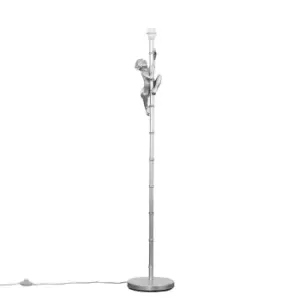 George Monkey Silver Floor Lamp Base