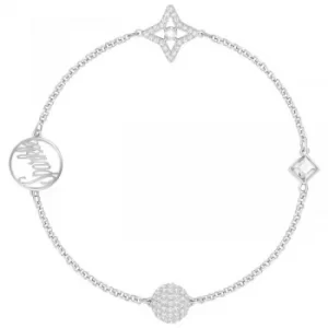 Ladies Swarovski Rhodium Plated Remix Star Bracelet