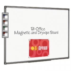 Bi-Office Magnetic Whiteboard 900x600mm Aluminium Finish MB0706186