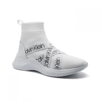 Calvin Klein Umney Chunky Sole Sock Trainer - White