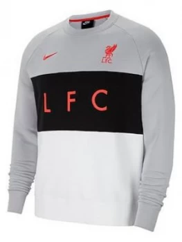 Nike Mens Liverpool Fc Air Max Crew, Grey Size M Men