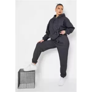 I Saw It First Black Brushback Cosy Knit Tracksuit - Black