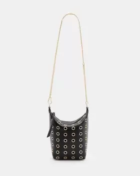 AllSaints Evaline Eyelet Leather Crossbody Bag