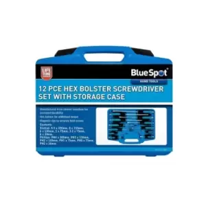 Blue Spot Tools 12 Piece Hex Bolster Screwdriver Set