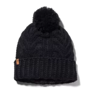 Timberland Autumn Woods Cable Beanie For Her In Black Black, Size ONE