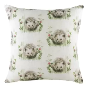 Hedgerow Hedgehog Repeat Cushion Multicolour