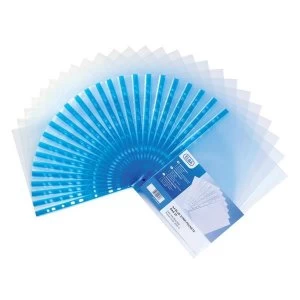 Elba A4 Pocket Multi punched 75 Micron Blue Strip Clear 1 x Pack of 100