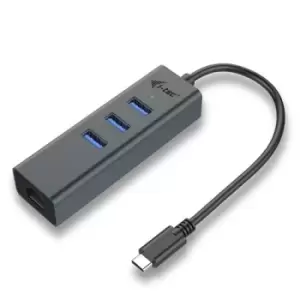 i-tec Metal USB-C HUB 3 Port + Gigabit Ethernet Adapter