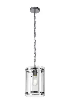 Ceiling Pendant, 1 Light E27, Polished Chrome