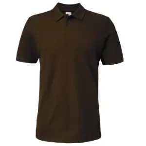 Gildan Softstyle Mens Short Sleeve Double Pique Polo Shirt (S) (Dark Chocolate)