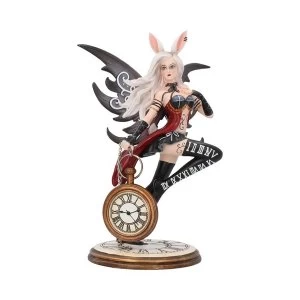 Rabbit and Clock Wonderland Fairy Figurine