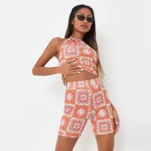 Missguided Look High Waist Booty Short - Orange