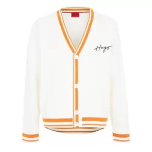 Hugo Varsity Signature Cardigan - White