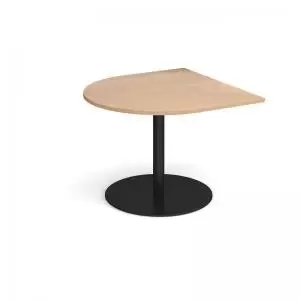 Eternal radial extension table 1000mm x 1000mm - Black base and beech