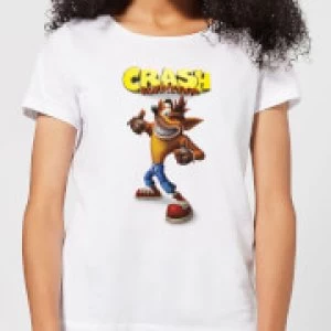 Crash Bandicoot Thumbs Up Womens T-Shirt - White - 4XL