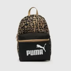 PUMA Black & brown small phase backpack