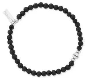 ChloBo SBBLBULM Mens Black Lava Bracelet Sterling Silver Jewellery