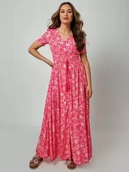 Joe Browns Funky Summer Maxi Dress -Pink, Size 8, Women