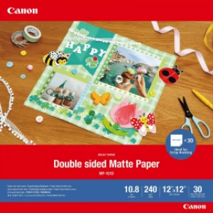 Canon MP-101D 12" x 12" White Double-sided Matte Paper 240gsm x 30