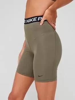 Nike Pro Training 365 7" High Rise Shorts -, Olive Size XS Women