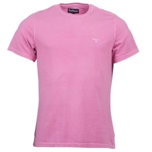 Barbour Mens Garment Dyed Tee Mauve XXL