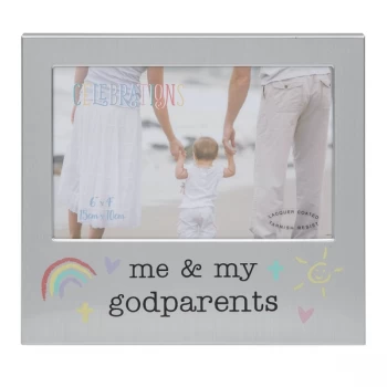 6" x 4" - Me & My Godparents Aluminium Photo Frame