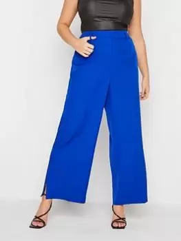 Yours Split Flare Trouser Cobalt, Blue, Size 16, Women