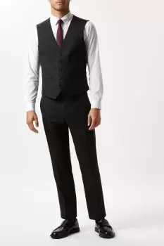 Plus And Tall Tailored Charcoal Essential Waistcoat