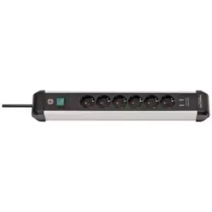 Brennenstuhl 1391030610 Power strip (+ switch) Silver-black PG connector