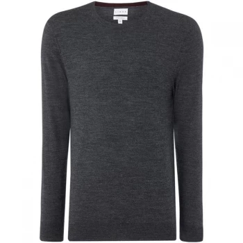 Linea Thames Crew Neck Merino Jumper - Charcoal