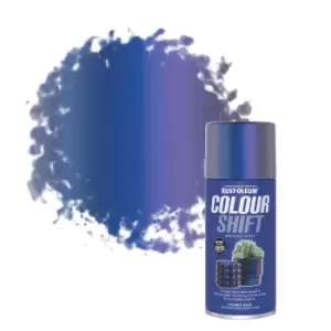 Rust-Oleum Colour Shift Cosmic Blue Multi Surface Topcoat Spray Paint, 150Ml