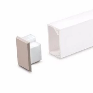 Zexum 38mm x 38mm Mini Trunking Accessories - Stop End