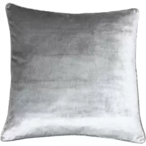 Riva Paoletti Luxe Velvet Cushion Cover (55 x 55cm) (Silver) - Silver