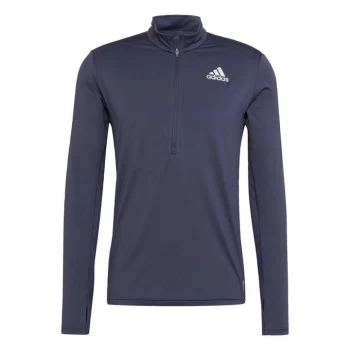 adidas Own The Run half Zip Long-Sleeve Top Mens - Shadow Navy