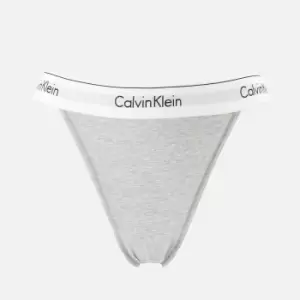 Calvin Klein Womens High Leg Tanga Briefs Grey - S