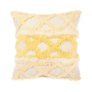 Sass & Belle Yellow Scandi Boho Cushion