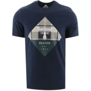 Barbour Beacon Navy Ancient Becker T-Shirt