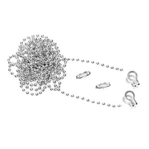 Faithfull Brass Ball Chain Kit Nickel Plated 1m