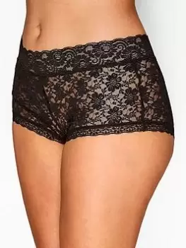 Yours Black Lace Short, Black, Size 34-36, Women